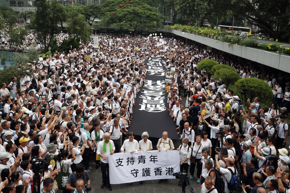 The marchers walked from Chater Garden in Central to the government headquarters in Admiralty. Photo: Winson Wong
