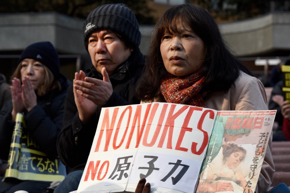 People attend a rally against nuclear power plants in Tokyo. Photo: AFP