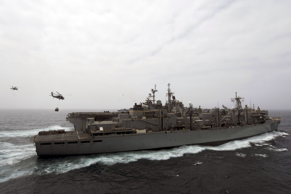 Amphibious assault ship USS Boxer has shot down an Iranian drone, according to Trump. Photo: AFP