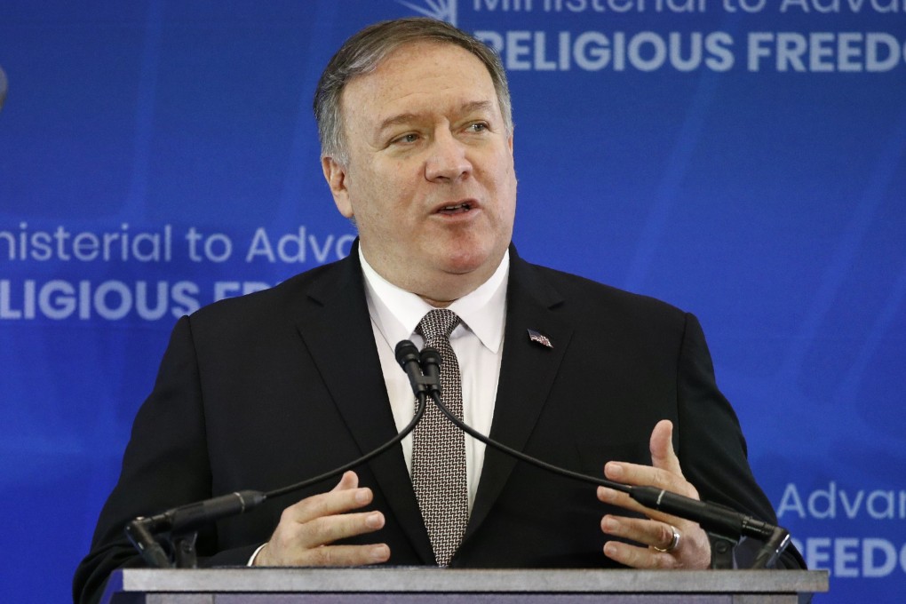 US Secretary of State Mike Pompeo said Chinese officials pressured some governments not to send delegates to the Ministerial to Advance Religious Freedom event. Photo: AP