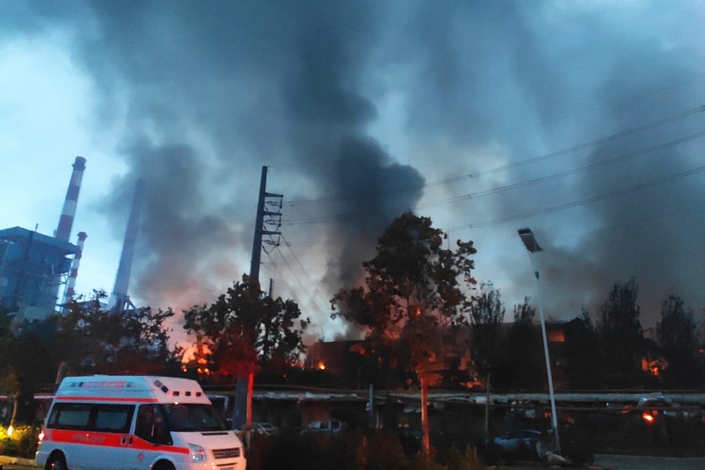 At least 10 people have died following an explosion at a gas plant in central China. Photo: Xinhua