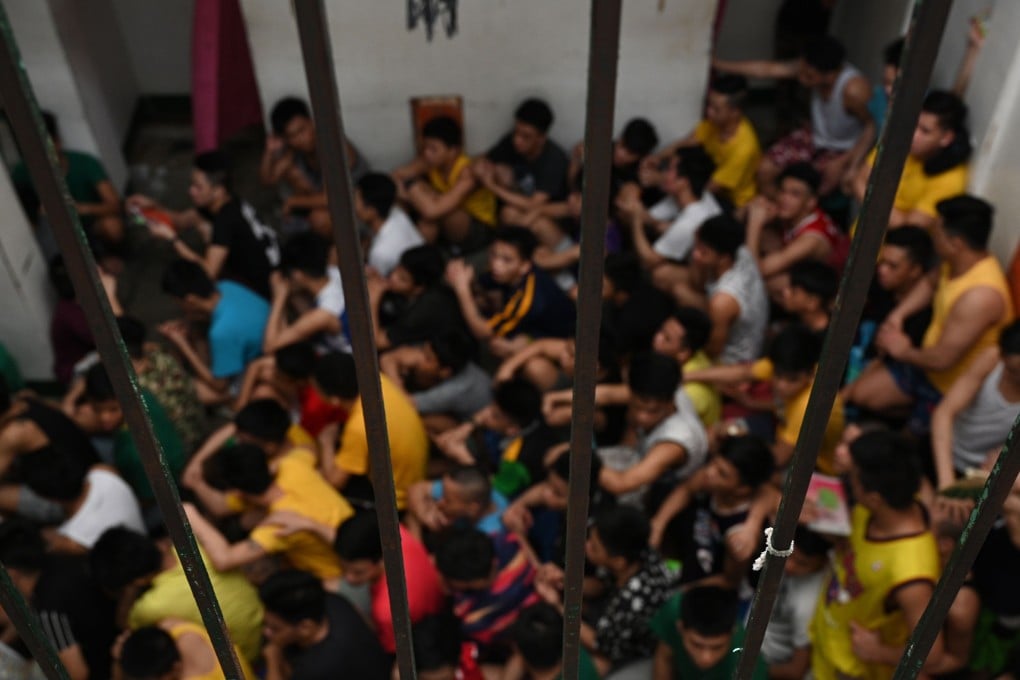 Children being held at a juvenile detention centre in Malolos town, Bulacan province, gather for roll-call. Photo: AFP