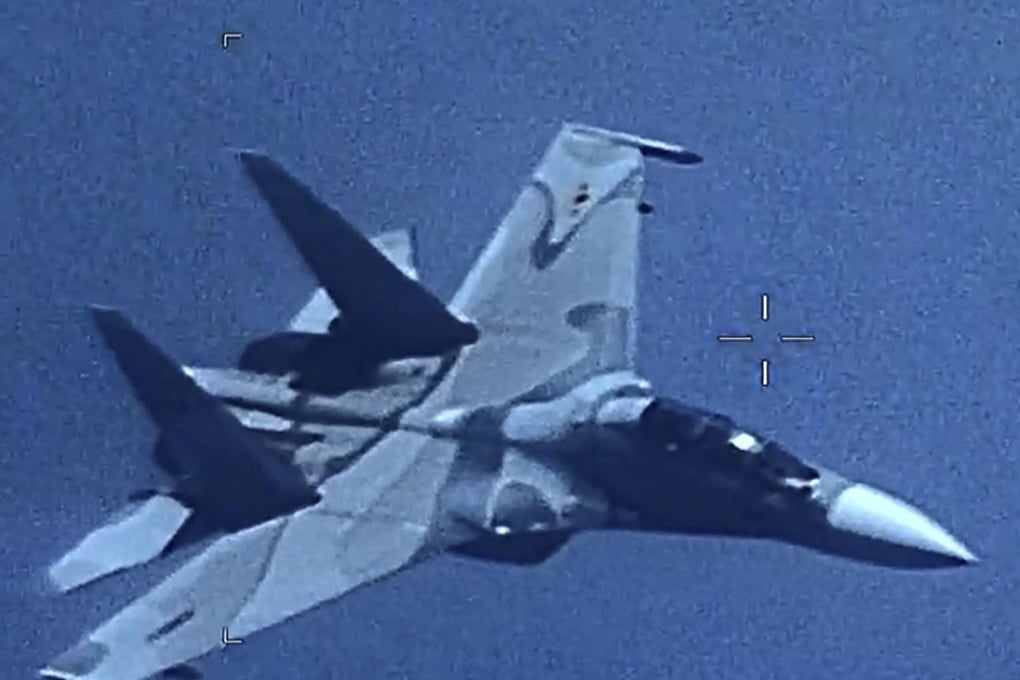US authorities said their EP-3 plane was performing a multinationally approved mission on Friday and this Venezuelan SU-30 fighter jet closely trailed the plane. Photo: AFP
