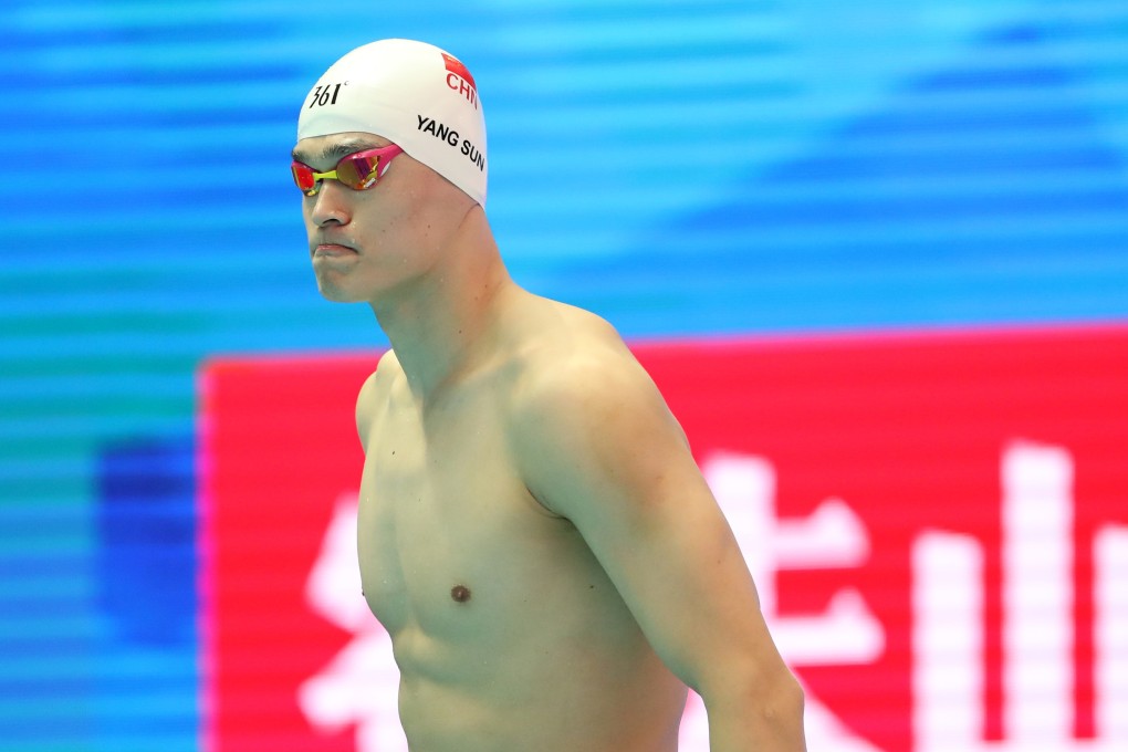 Sun Yang of China gets ready before the men's 200m freestyle heats at the Gwangju 2019 Fina World Championships. Photo: Xinhua
