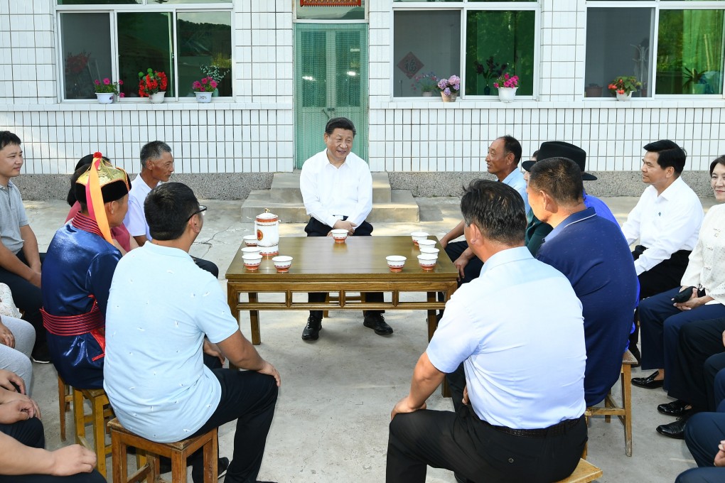 Chinese President Xi Jinping toured Inner Mongolia last week and inspected farms and forestation projects, suggesting the focus remains on his two long-term goals of protecting the environment and alleviating poverty. Photo: Xinhua