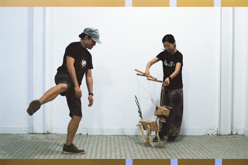 Lam Teng Teng and Kevin Chio, co-founders of alternative theatre group Rolling Puppet, are among the many youngsters in Macao hoping express their views and cultures through art. Photo: Abdela Igmirien
