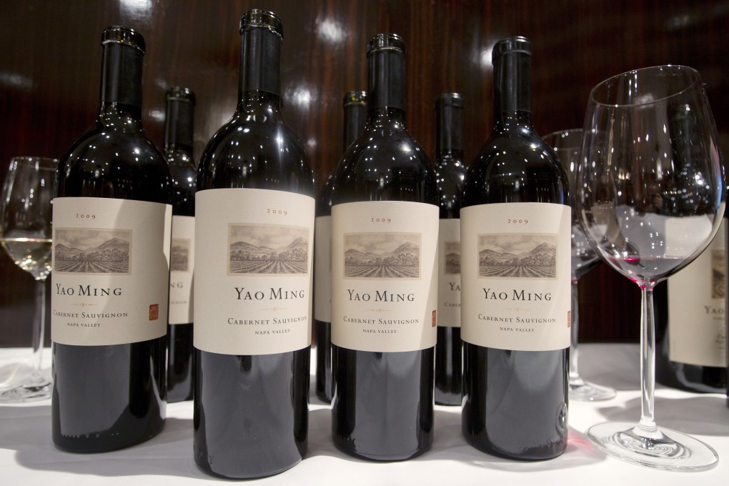 The Yao Ming cabernet sauvignon of Yao Family Wines from the Napa Valley being served at the Ritz Carlton Hotel in Beijing on 24 November 2012. Photo: SCMP