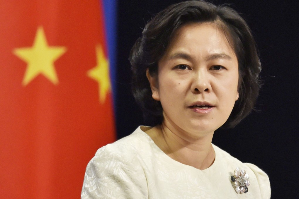 Hua Chunying, a Chinese foreign ministry spokeswoman, urged Hongkongers ‘who have a sense of justice’ to safeguard the city’s public order. Photo: Kyodo