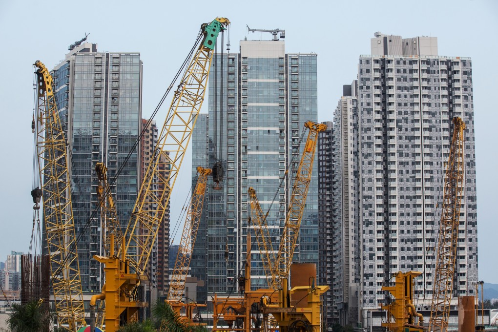 A construction site at the former Kai Tak airport area. Photo: Bloomberg