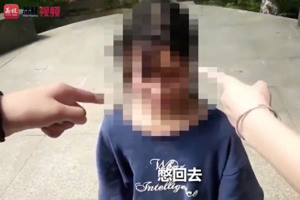 Police in Yixing, Jiangsu province, reprimanded four schoolgirls after a viral video showed a 13-year-old classmate being slapped and humiliated in a public park. Photo: JSTV