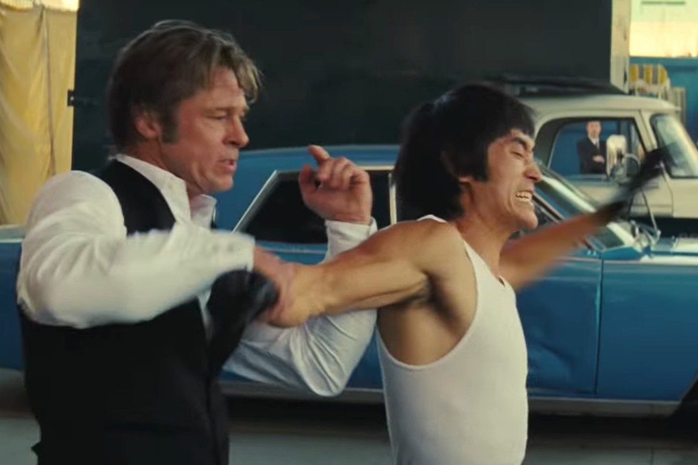 Brad Pitt’s character fights Bruce Lee (Mike Moh) in Quentin Tarantino’s ‘Once Upon a Time in Hollywood’. Photo: Sony Pictures Entertainment