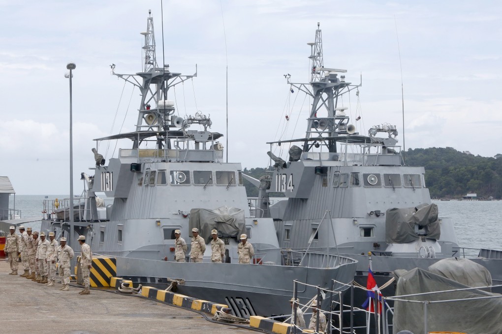 Soldiers stand guard at Ream naval base in Cambodia. Photo: EPA-EFE