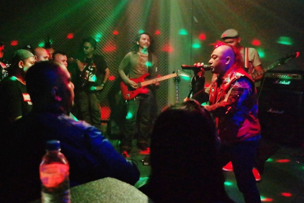 “Malay power” band Brown Attack perform at a concert. The neo-Nazi bands are secretive and their events usually invitation-only.