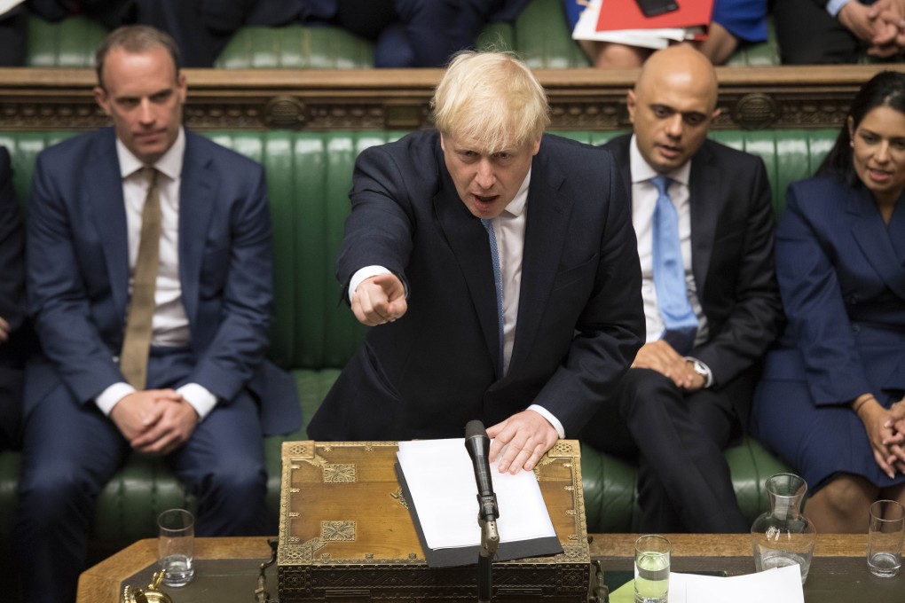 British Prime Minister Boris Johnson makes his first statement in the House of Commons on Thursday. Photo: Xinhua