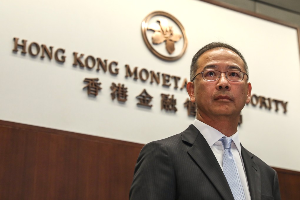 Eddie Yue Wai-man succeeds Norman Chan Tak-lam (not in picture) as the Chief Executive of Hong Kong Monetary Authority. Photo: Nora Tam