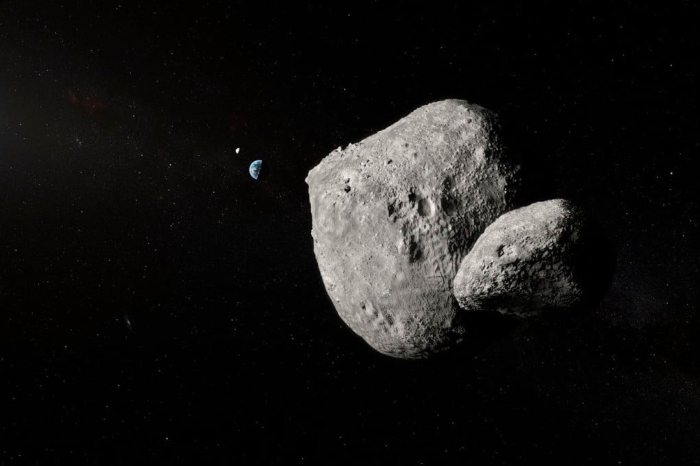 An undated image of an asteroid in space. Nasa confirmed that on July 25, Asteroid 2019 OK passed about 73,000km (45,000 miles) from Earth, roughly one-fifth the distance to the moon. File photo: AP