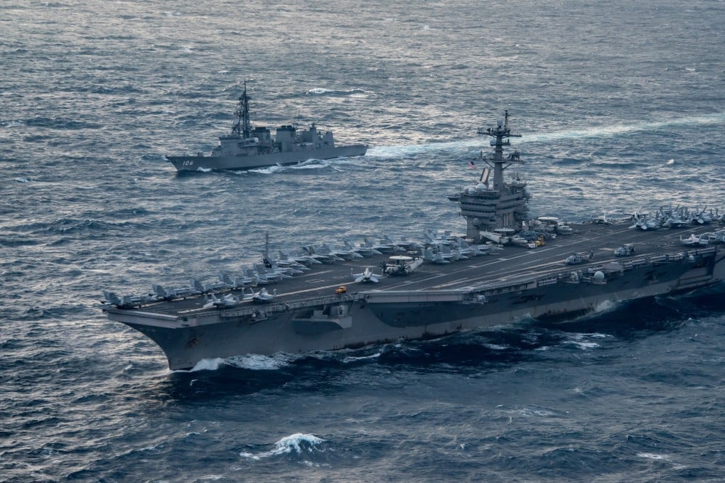 The USS Carl Vinson. Could the American navy be stationed in Sri Lanka? Photo: AFP