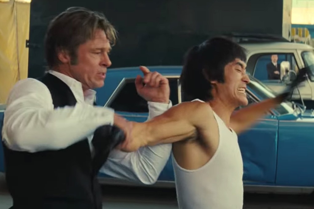 Brad Pitt’s Cliff Booth fighting Mike Moh’s Bruce Lee in ‘Once Upon a Time in Hollywood’. Photo: Sony Pictures Entertainment