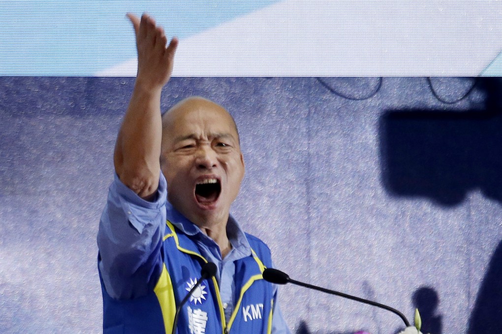 Han Kuo-yu was officially nominated as the Kuomintang’s candidate for the 2020 presidential race on Sunday. Photo: AP