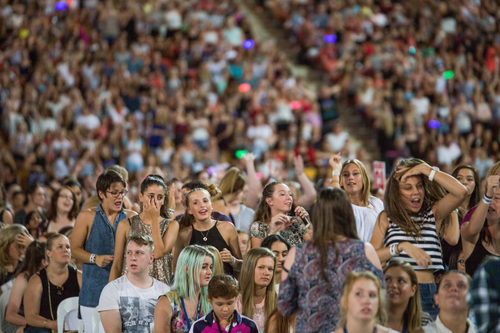 Fans at a One Direction Concert in Brisbane, Australia.
