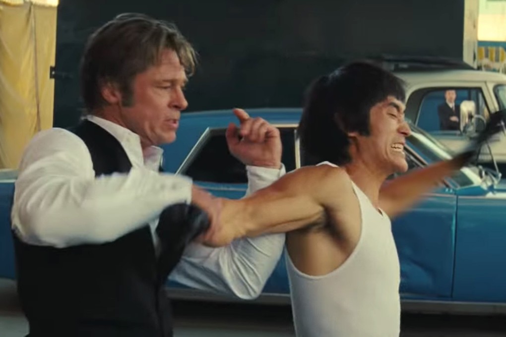 Brad Pitt’s Cliff Booth takes on Mike Moh’s Bruce Lee in Quentin Tarantino’s ‘Once Upon a Time in Hollywood’. Photo: Sony Pictures Entertainment