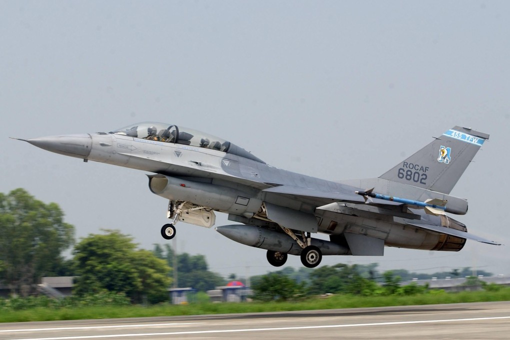 Taiwan has launched a military exercise including F-16 fighter jets in response to Beijing’s war games, which began on Sunday. Photo: AFP