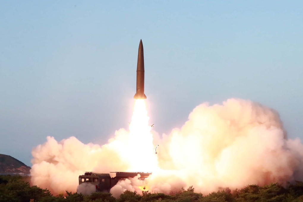 An undated photo of a North Korean missile launch released in June. Photo: KCNA via Reuters
