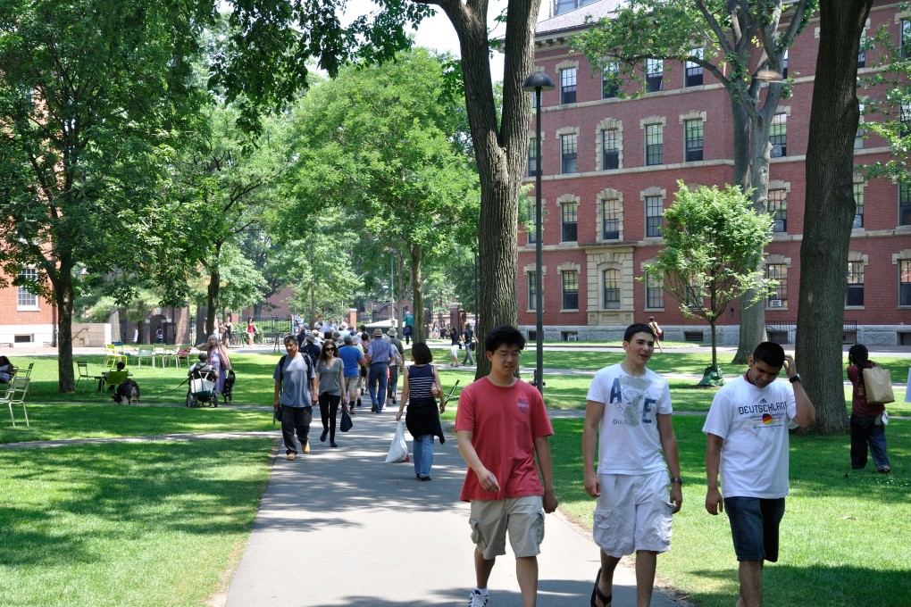 Students on the Harvard University campus in Cambridge, Massachusetts. Washington appears to be trying to play down fears of growing hostility towards Chinese academics and students working and studying in the US. Photo: Alamy