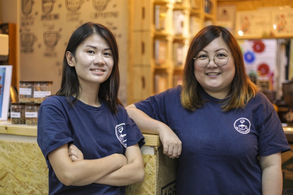 Joanna Hu (left), and My Little Coffee founder Gigi Tsang at the Wan Chai store. Photo: Tory Ho