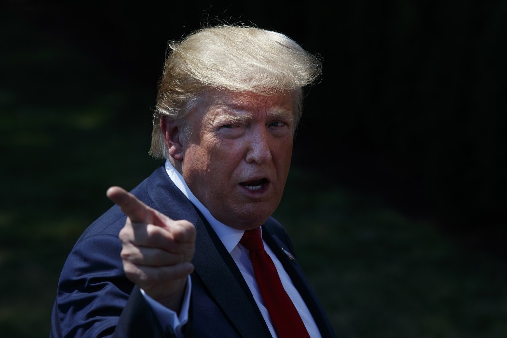US President Donald Trump speaks to members of the media on the South Lawn of the White House on Tuesday. Photo: Bloomberg