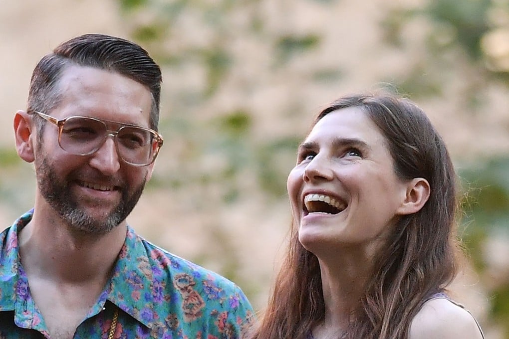 Amanda Knox and Chris Robinson. Photo: AFP