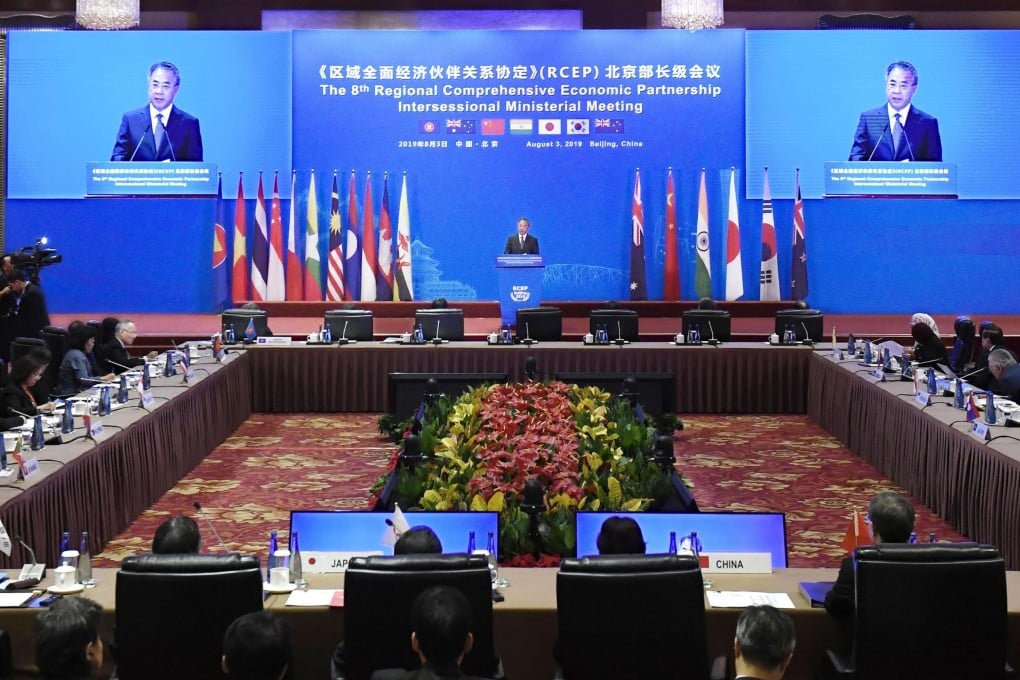 Trade ministers from 16 countries wrapped up two days of talks on the Regional Comprehensive Economic Partnership agreement in Beijing on Saturday. Photo: Kyodo