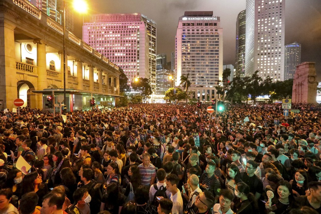 Civil servants attend a rally to support the anti-extradition bill protest in Central. Photo: Felix Wong