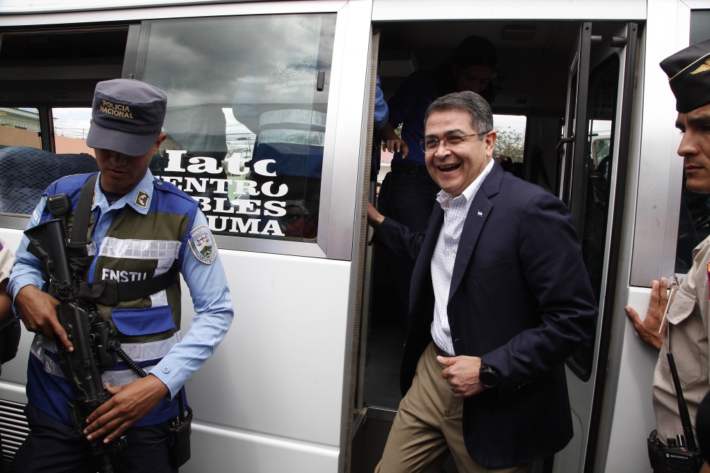 Honduran President Juan Orlando Hernandez has been accused of having used US$1.5 million in drug trafficking proceeds to secure the presidency. Photo: AP