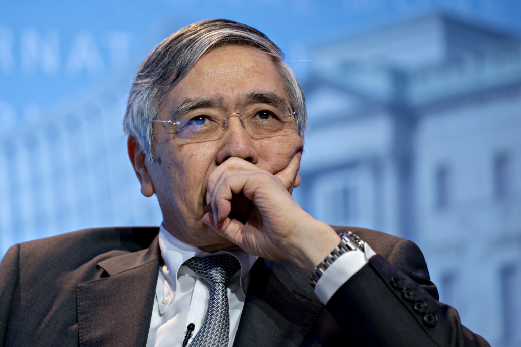 Haruhiko Kuroda, governor of the Bank of Japan, listens to a question after delivering the Michel Camdessus Central Banking lecture at the International Monetary Fund in Washington on July 22. Photo: Bloomberg