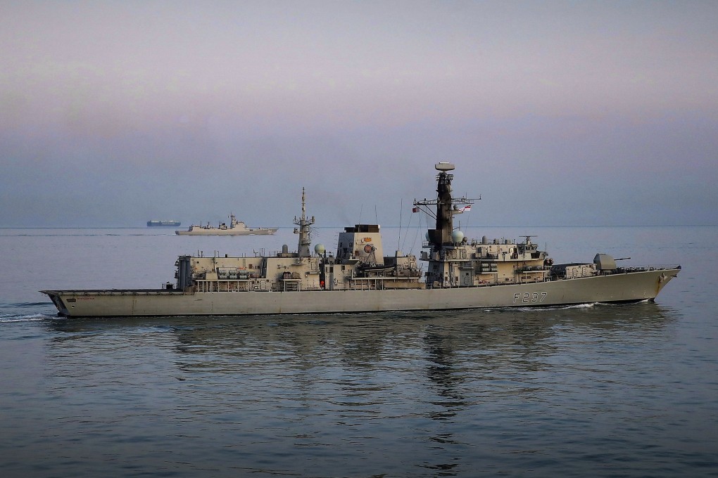 The HMS Westminster, which shadowed the Chinese warship through the English Channel. Photo: AP