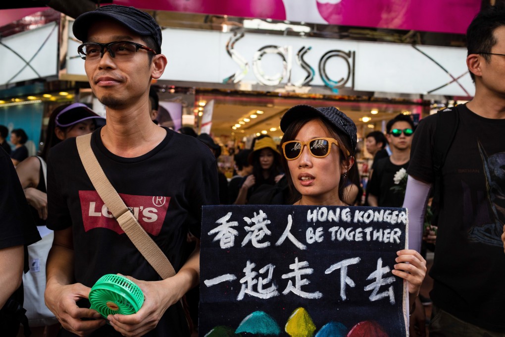 Hong Kong has to save itself and every Hongkonger is in this together – a sentiment expressed by a protester on July 1. Photo: Bloomberg