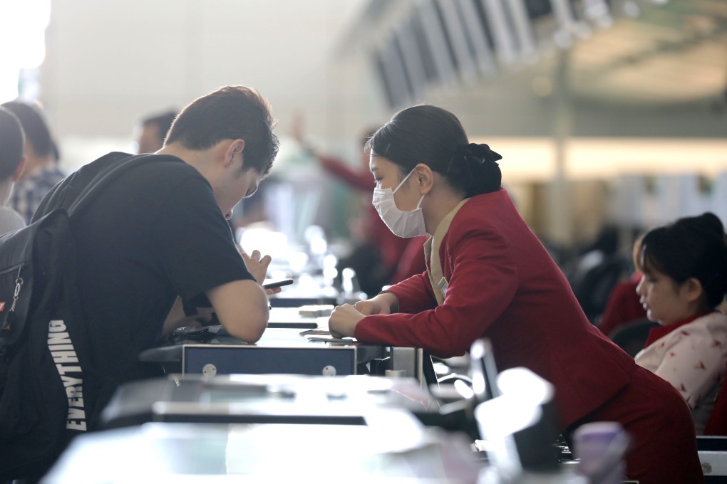 Travellers have been trying to rebook or rearrange fights at Hong Kong International Airport. Photo: May Tse