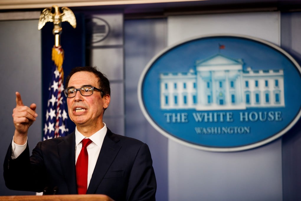 US Treasury Secretary Steven Mnuchin at the White House. The Treasury Department’s labelling of China as a currency manipulator for the first time since 1994 marked a significant escalation in the trade war and roiled global markets. Photo: Xinhua