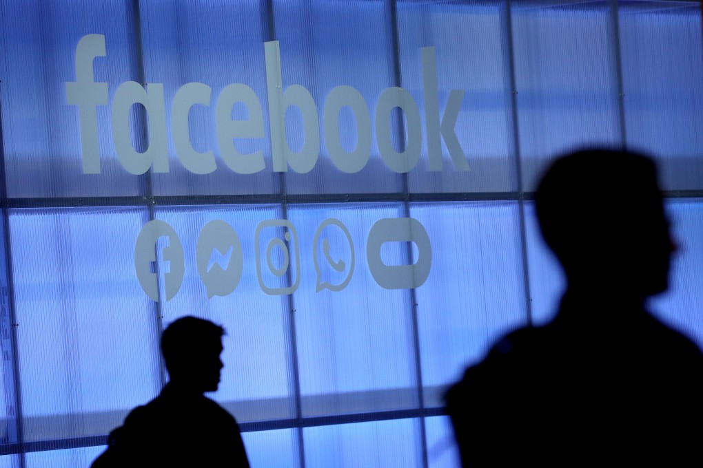 Facebook logo is displayed during the F8 Facebook Developers conference in San Jose, California, April 2019. Photo: AFP