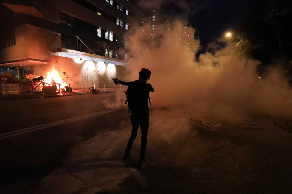 Officers also arrested 148 people, 95 men and 53 women, during the protests on Monday. Photo: Felix Wong