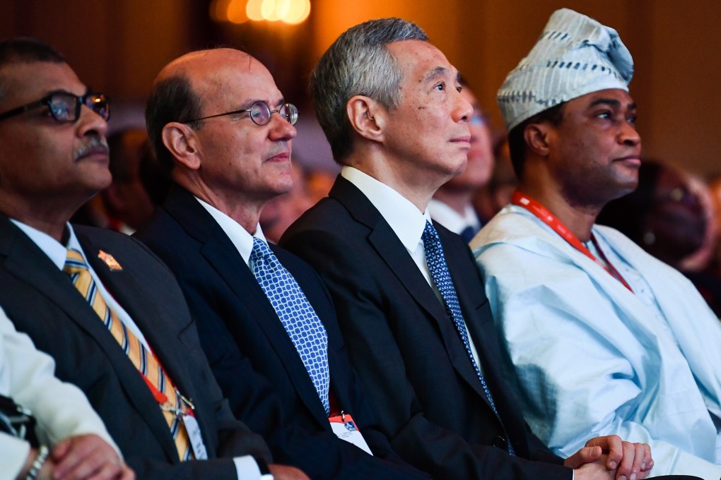 Singapore Prime Minister Lee Hsien Loong attends the signing ceremony of the Singapore Convention on Mediation. Photo: Handout