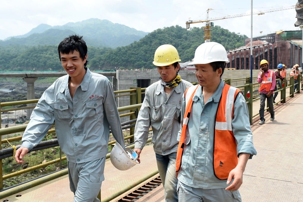 Chinese workers of the ‘Statue Of Unity’, near Vadodara in India’s western Gujarat state. New census data shows thousands fewer Chinese now live in India. Photo: AFP