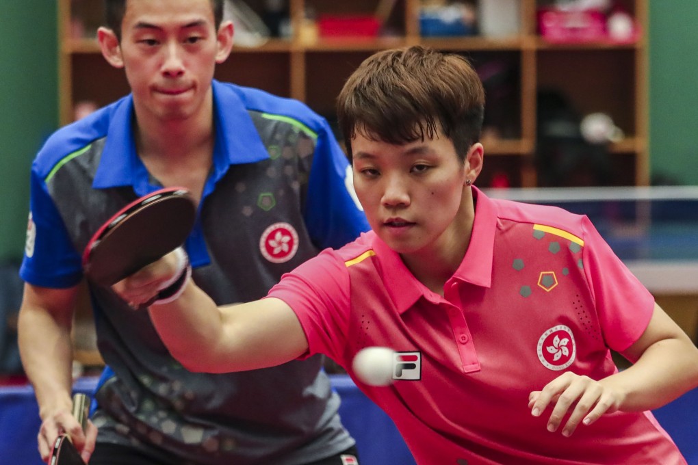 Wong Chun-ting (left) and Doo Hoi-kem of the Hong Kong table tennis team at the 2018 Asian Games in Jakarta. Photo: Jonathan Wong