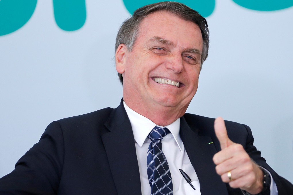 Brazil's President Jair Bolsonaro has attacked the leaders of France and Germany – who have both voiced concern about the surge in destruction since Bolsonaro took office in January. File photo: Reuters