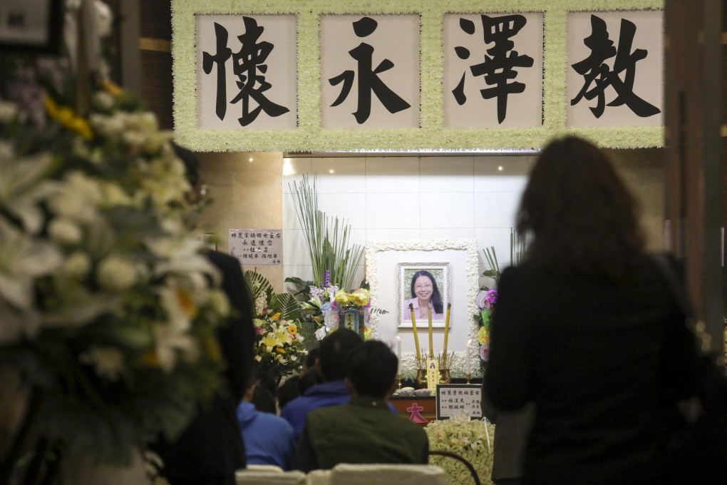 A night vigil was held for Lam Lai-tong after she fell to her death in March. Photo: Felix Wong