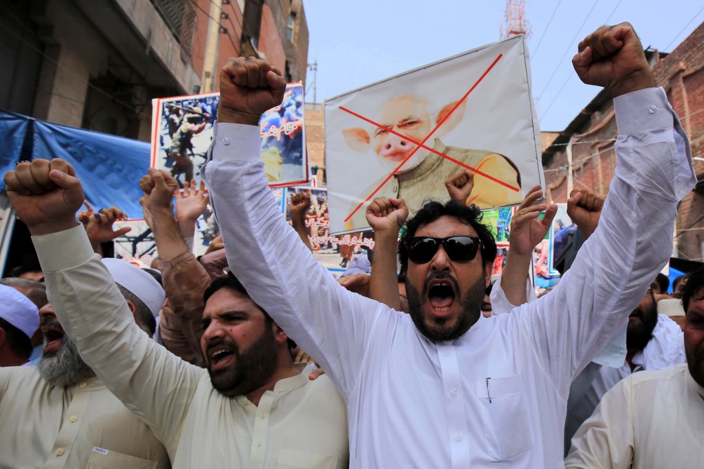 A protest against the Indian government’s decision to remove Kashmir’s semi-autonomous status. Photo: EPA