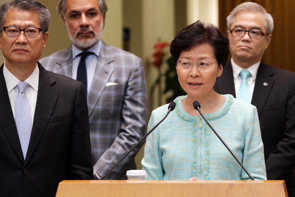 Lam spoke after a meeting with her finance and commerce ministers, and assorted business leaders. Photo: May Tse