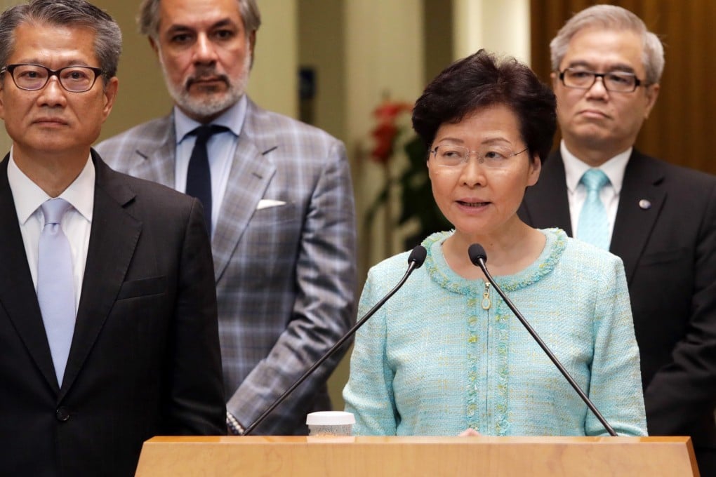 Lam spoke after a meeting with her finance and commerce ministers, and assorted business leaders. Photo: May Tse