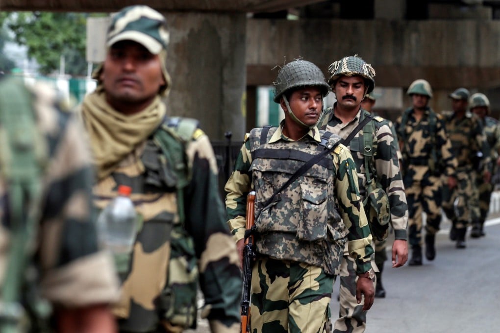 Indian security forces personnel patrol the streets in Srinagar after the government scrapped Kashmir’s special status. Photo: Reuters